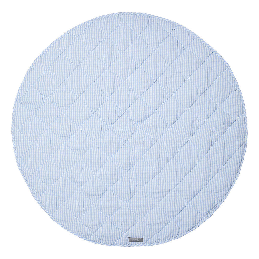 Linen Round Play Mat With Frills, Padded, Floor Mat With Flounce